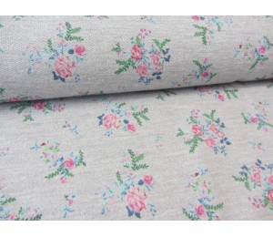 Sweat - grau meliert Blumen